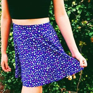 PRICE DROP!🚨Royal Blue Floral Circle Skater Skirt